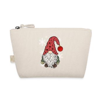 Vintage Gnom Weihnachts Wichtel - Bio-Täschchen - Natur - Vorne