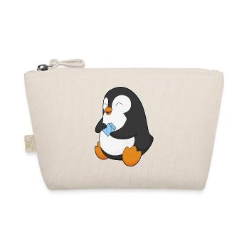 Pinguin Eiswürfel - Bio-Täschchen - Natur - Vorne