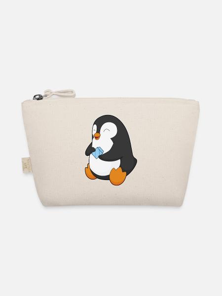 Pinguin Eiswürfel - Bio-Täschchen - Natur