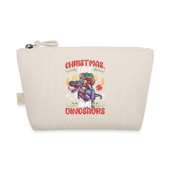 Dino Boy Boy Children Christmas Love Dinosaurs - Organic Pouch - nature - Front