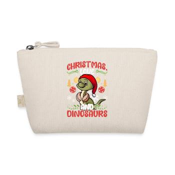 Dinosaur Dino Young Boy Christmas Gift - Organic Pouch - nature - Front
