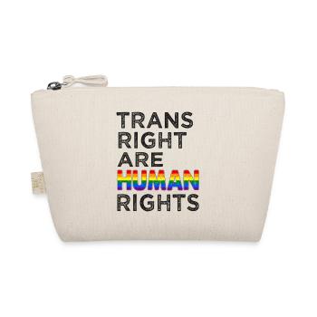 Lgbtq Trains right are human rights - Organic Pouch - nature - Front