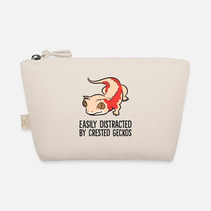 Easily Distracted By Crested Geckos Organic Pouch