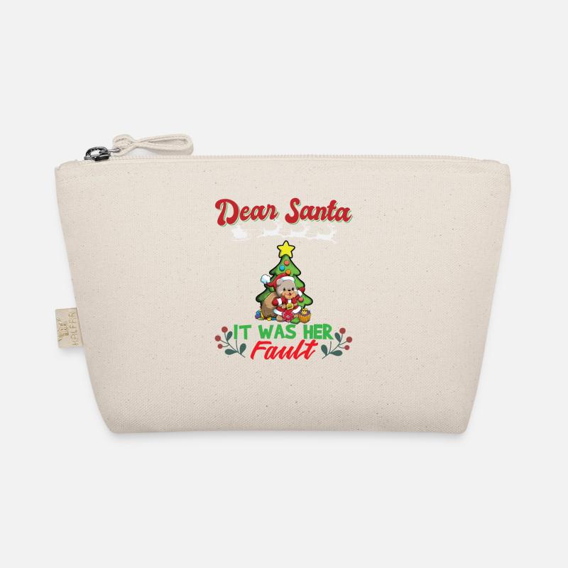 Dear Santa It Was Her Fault Siblings Matching Xmas Bio-Täschchen