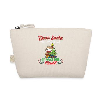 Dear Santa It Was Her Fault Siblings Matching Xmas - Bio-Täschchen - Natur - Vorne