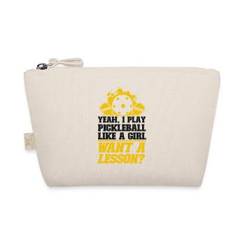 Pickleball Girl Ladies oui, je - Trousse biologique - nature - Devant