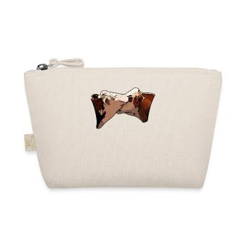 2 beef animal head motif print with bull - Organic Pouch - nature - Front