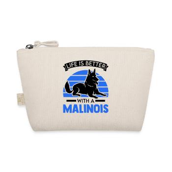 Das Leben ist besser mit einem Malinois - Bio-Täschchen - Natur - Vorne