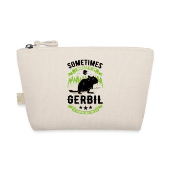 Gerbil Gift Racing Rat Gerbil - Organic Pouch - nature - Front