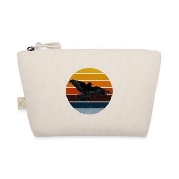 Black Crow Corbeau Rétro Coucher de soleil Gothique Oiseau Amant - Trousse biologique - nature - Devant
