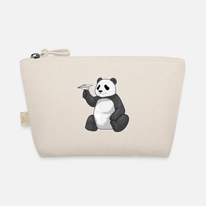 Panda Papierflieger Bio-Täschchen