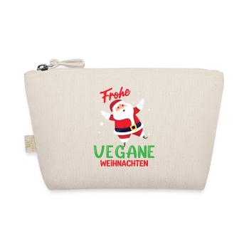 Frohe vegane Weihnachten - Bio-Täschchen - Natur - Vorne