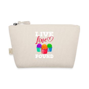 Cardio Drumming Live Love Pound Workout Gym Fitnes - Bio-Täschchen - Natur - Vorne