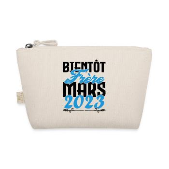 Cadeau Annonce grossesse. bientôt Frère Mars 2023. - Trousse biologique - nature - Devant