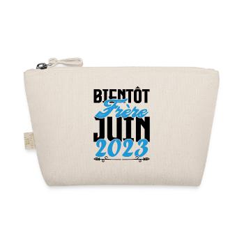 Cadeau Annonce grossesse. bientôt Frère Juin 2023. - Trousse biologique - nature - Devant