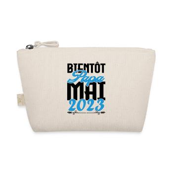 Cadeau Annonce grossesse. bientôt Papa Mai 2023. - Trousse biologique - nature - Devant