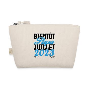Cadeau Annonce grossesse bientôt Papa Juillet 2023 - Trousse biologique - nature - Devant