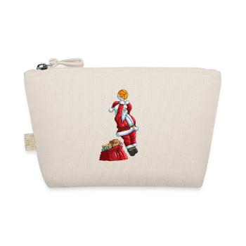 Santa Claus plays basketball Christmas sport - Organic Pouch - nature - Front
