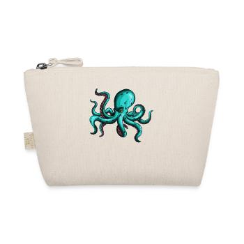 8 armiger blauer Oktopus Tintenfischfan Liebhaber - Bio-Täschchen - Natur - Vorne