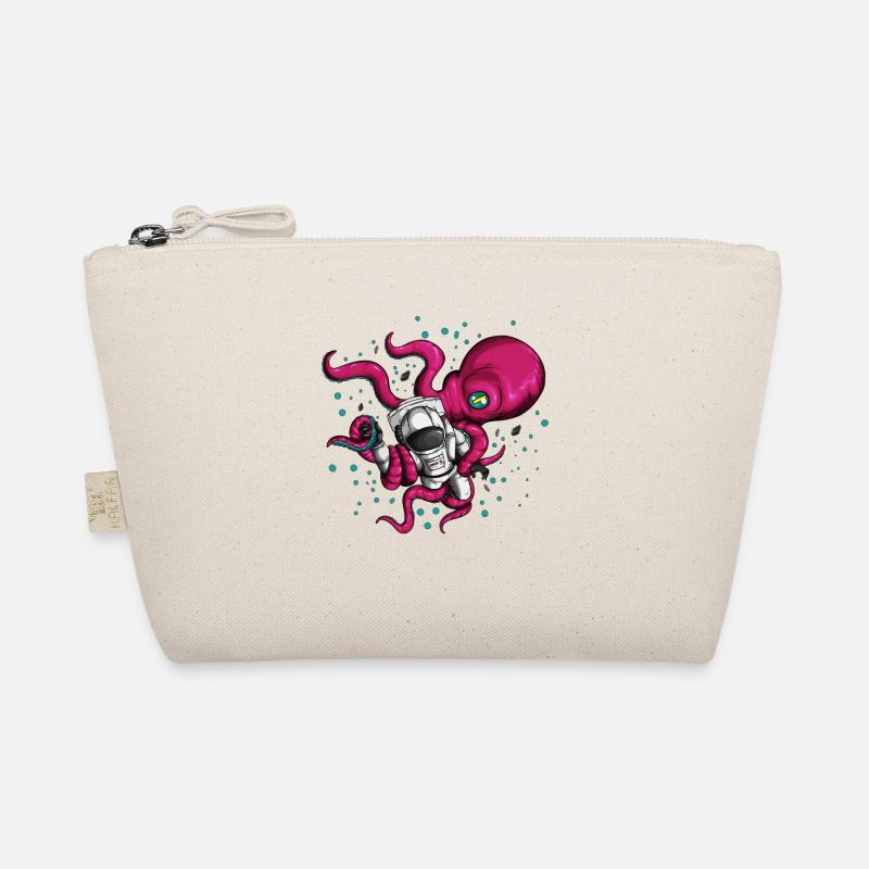 Space costume with octopus alien and cosmonaut Organic Pouch