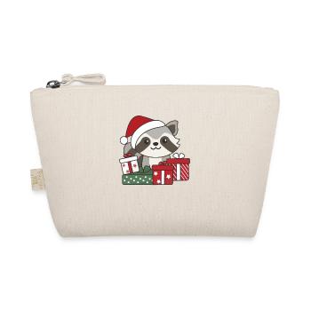 Raccoon Christmas Gift Winter Raccoons - Organic Pouch - nature - Front