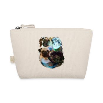 3 Moon Mops Hund Liebhaber Cool Tier Haustier Neuheit Wortspiel - Bio-Täschchen - Natur - Vorne