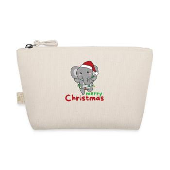 Éléphant Joyeux Noël Éléphants d’hiver - Trousse biologique - nature - Devant