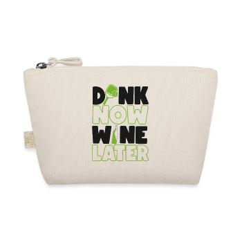 Pickleball Wine Pun Dink Now Wine - Bio-Täschchen - Natur - Vorne