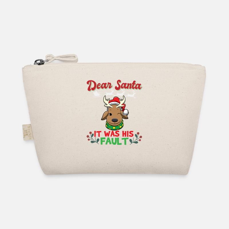 Dear Santa It Was His Fault Siblings Matching Xmas Bio-Täschchen