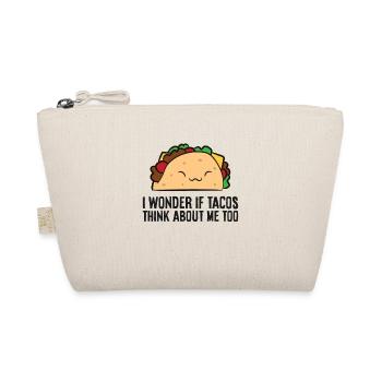 Ich frage mich, ob Tacos auch an mich denken - Bio-Täschchen - Natur - Vorne