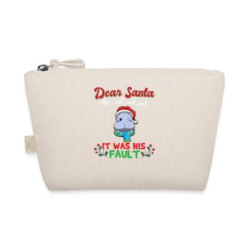 Dear Santa It Was His Fault Siblings Matching Xmas - Bio-Täschchen - Natur - Vorne