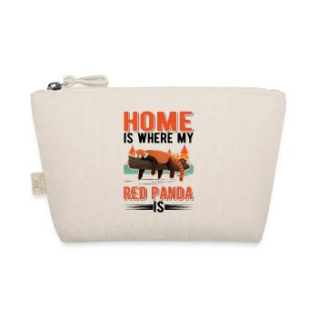 Home is where my Red Panda is Roter Panda - Organic Pouch - nature - Front
