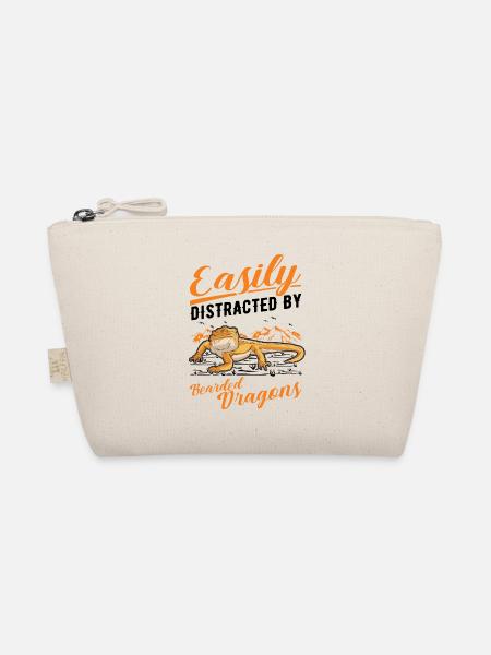 Easily distracted by Bearded Dragons Bartagame - Organic Pouch - nature