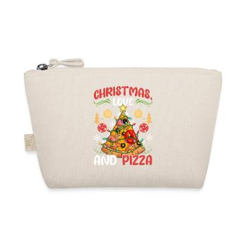 Pizza Junk Food funny saying Christmas, Love - Organic Pouch - nature - Front