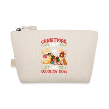 Dog Pug Animal Love Noël, l’amour et les chiens - Trousse biologique - nature - Devant