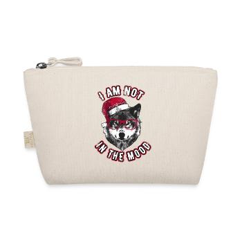 I am not in the mood - Grumpy Christmas Wolf - Organic Pouch - nature - Front