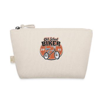 Old School Biker 2003. 20th birthday - Organic Pouch - nature - Front