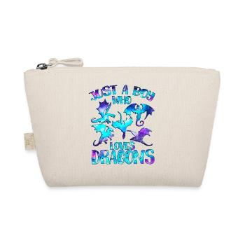 Just a boy who loves dragons - Organic Pouch - nature - Front