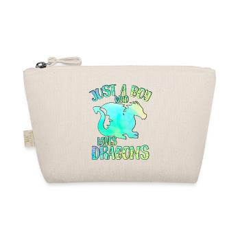 Just a boy who loves dragons - Organic Pouch - nature - Front