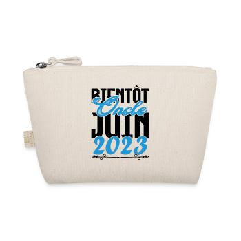 Cadeau Annonce grossesse. bientôt Oncle Juin 2023. - Trousse biologique - nature - Devant