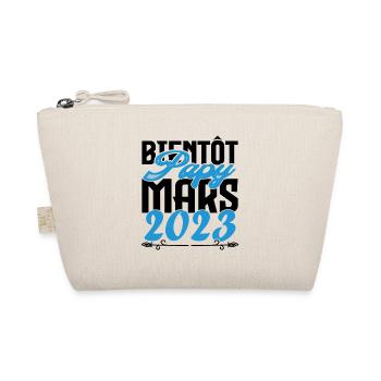 Cadeau Annonce grossesse. bientôt Papy Mars 2023. - Trousse biologique - nature - Devant