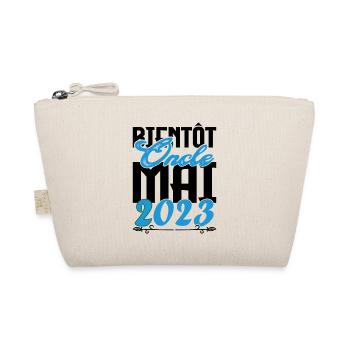 Cadeau Annonce grossesse. bientôt Oncle Mai 2023. - Trousse biologique - nature - Devant