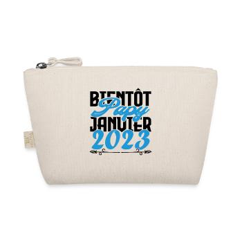 Cadeau Annonce grossesse bientôt Papy Janvier 2023 - Trousse biologique - nature - Devant