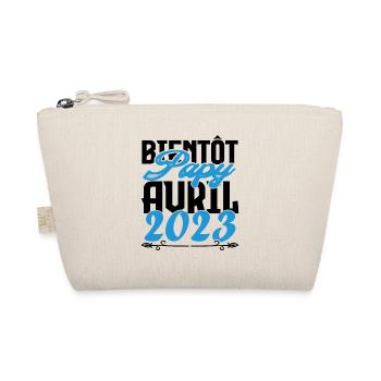 Cadeau Annonce grossesse. bientôt Papy Avril 2023. - Trousse biologique - nature - Devant