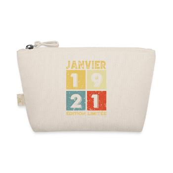 Anniversaire Vintage Idée Cadeau Janvier 1921 - Trousse biologique - nature - Devant