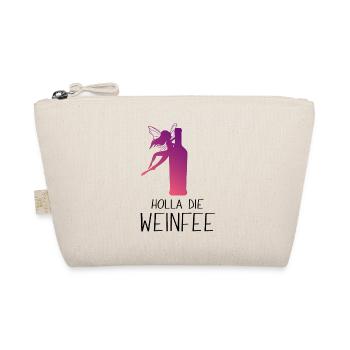 Weißwein Rotwein JGA Vino Wein - Holla die Weinfee - Bio-Täschchen - Natur - Vorne