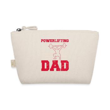 Powerlifting Dad Weightlifting Father Workout Amer - Organic Pouch - nature - Front