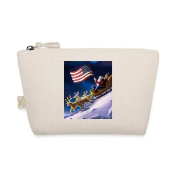 Amerikanisches Weihnachten Weihnachtsmann Mit - Bio-Täschchen - Natur - Vorne