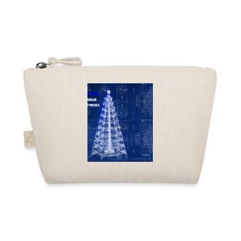 Christmas Christmas Tree Schematic Blueprint - Organic Pouch - nature - Front