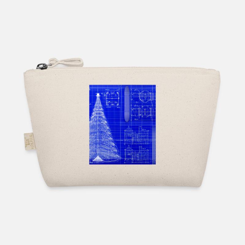 Christmas Christmas Tree Schematic Blueprint Organic Pouch